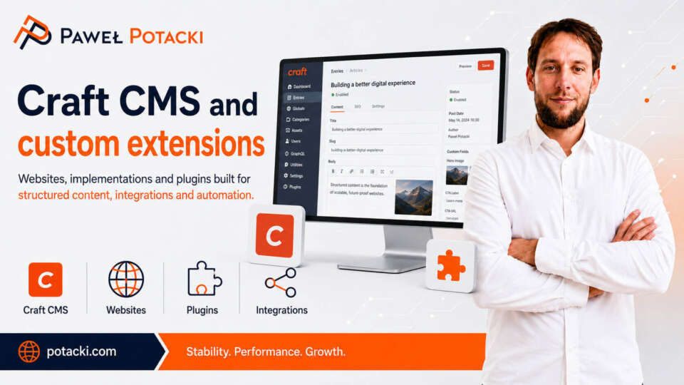 Craft CMS websites, implementations, plugins, integrations and custom extensions