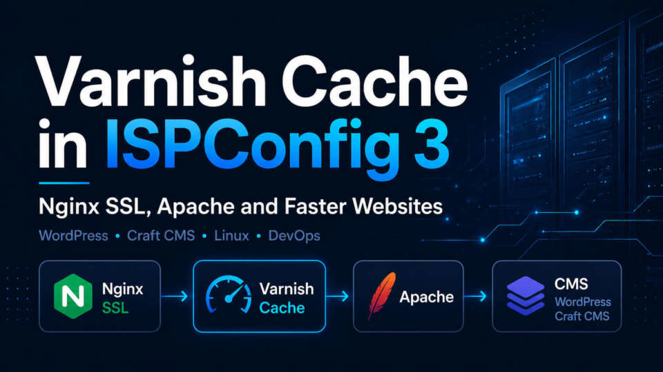 Varnish Cache in ISPConfig 3 with Nginx SSL and Apache Varnish Cache architecture in ISPConfig 3 with Nginx SSL, Apache, WordPress, and Craft CMS